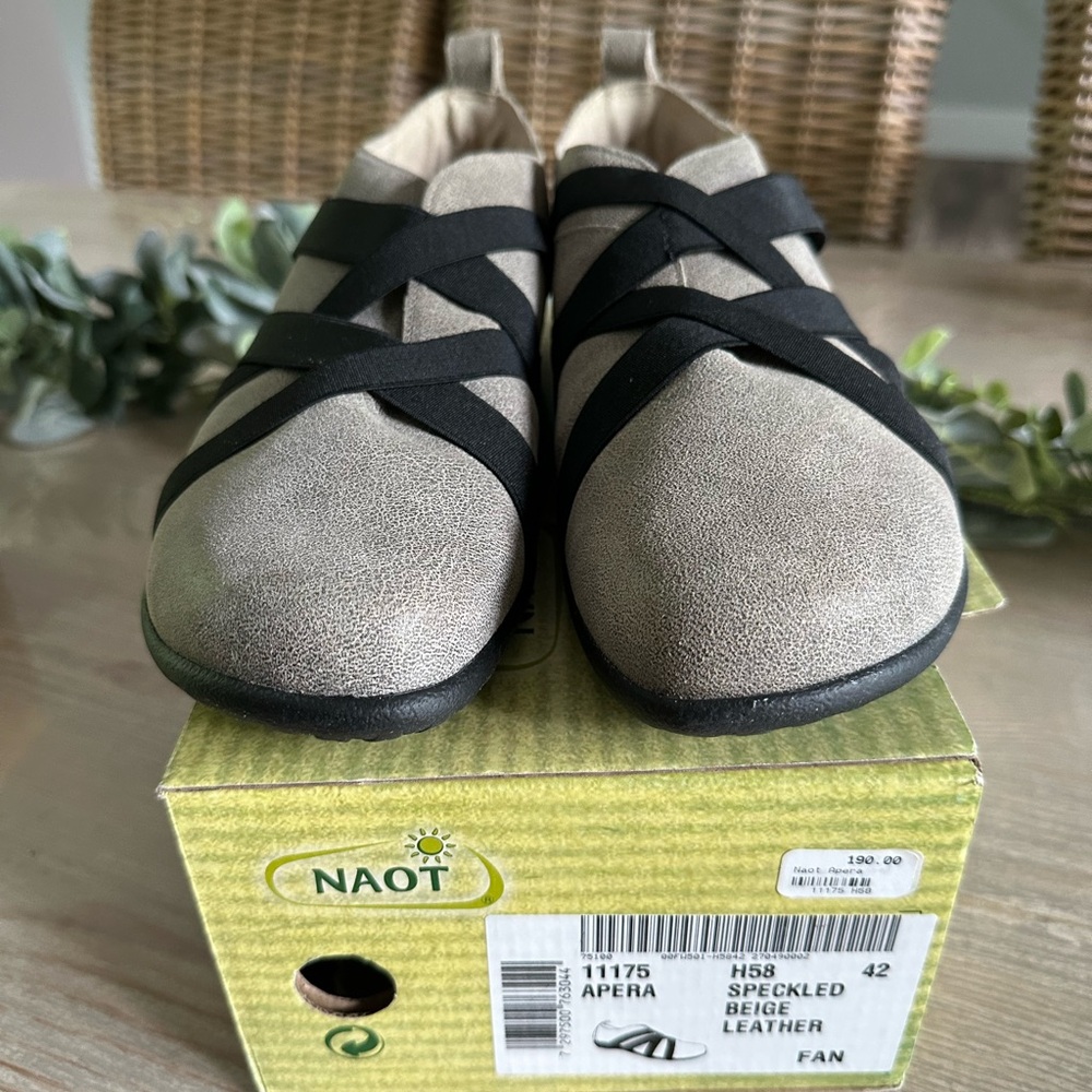 Naot Beige and Black Women's Shoes